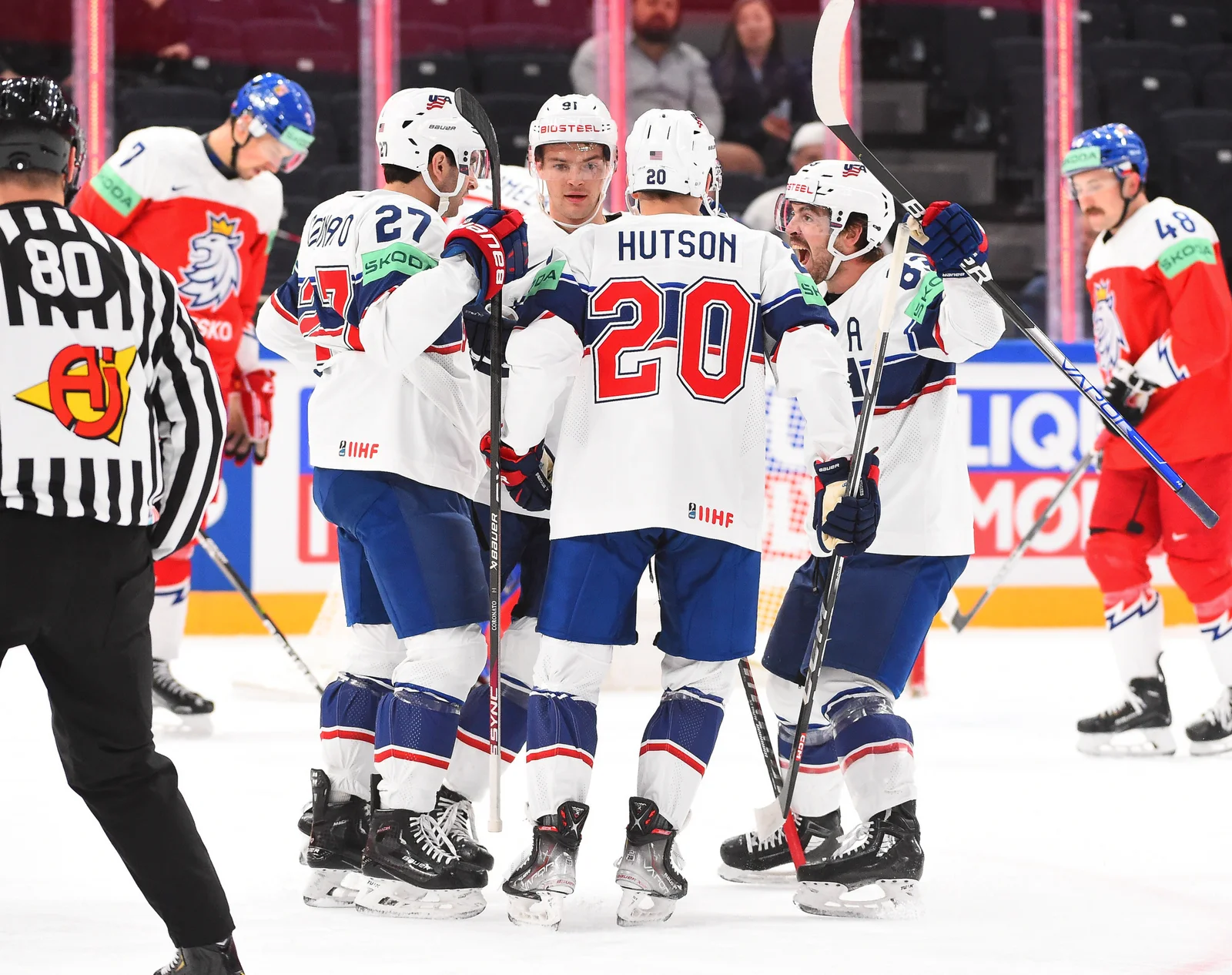Team USA Shuts Out Czechia to Reach Semifinals at Ice Hockey Worlds