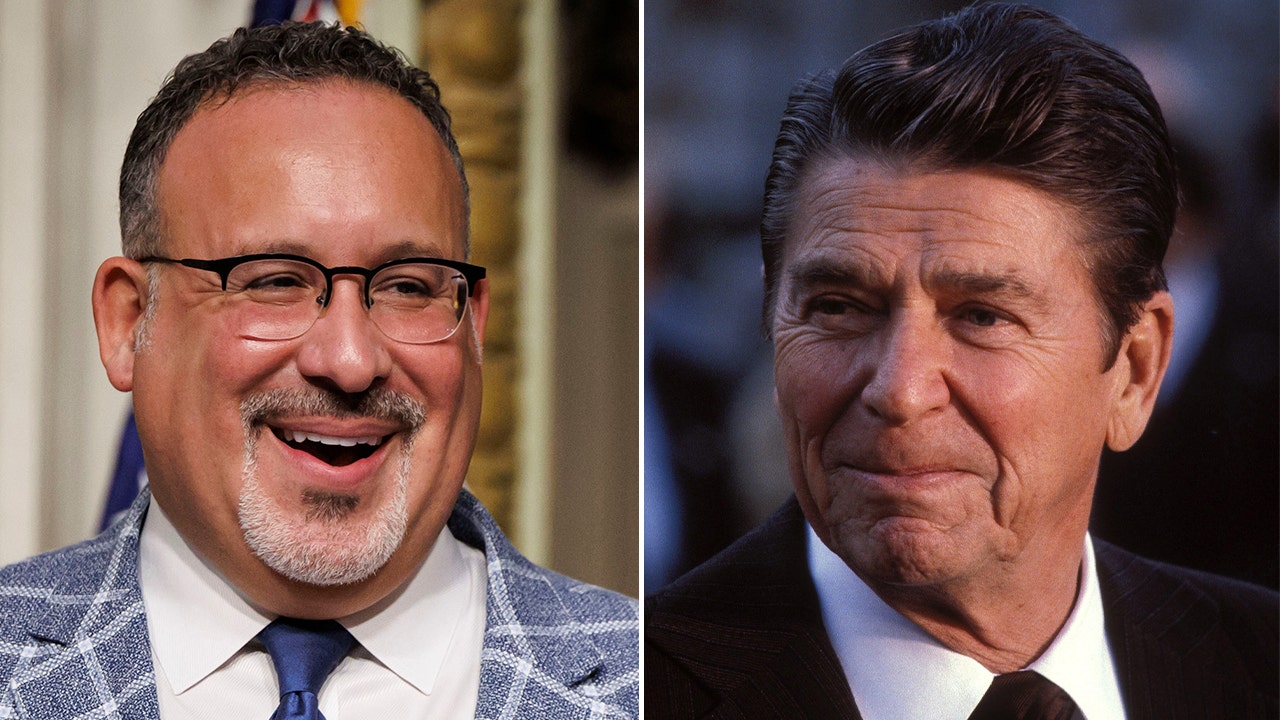 Featured image for Education Secretary Misquotes Reagan's Government Quote, Sparks Controversy