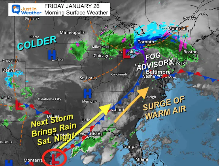 Featured image for "Foggy Morning Turns to Unseasonably Warm Afternoon with Rain and Snow Possible"