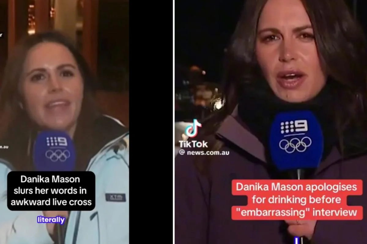 Danika Mason’s buzzed on-air moment sparks Olympic drama