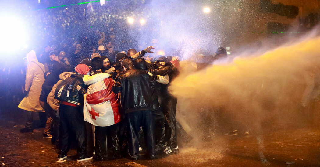 Tensions Escalate as Police and Protesters Clash in Georgia