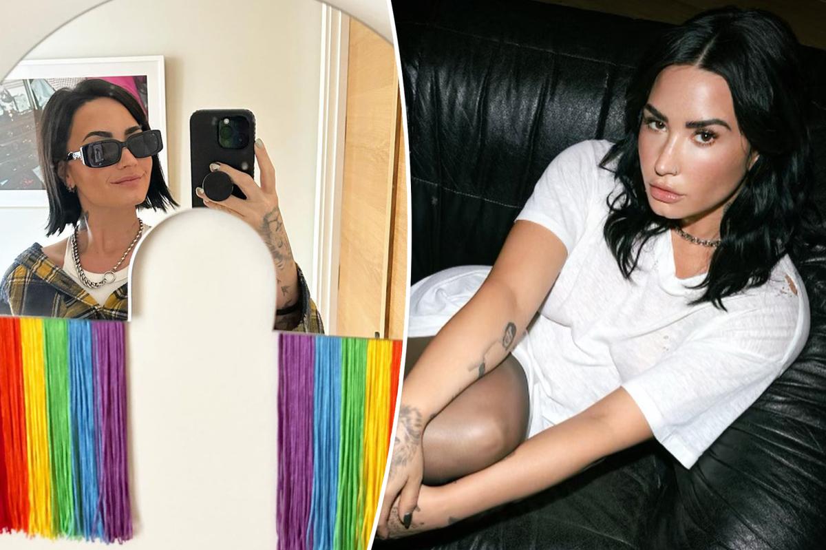 Featured image for Demi Lovato explains switch back to she/her pronouns as 'exhausting'.