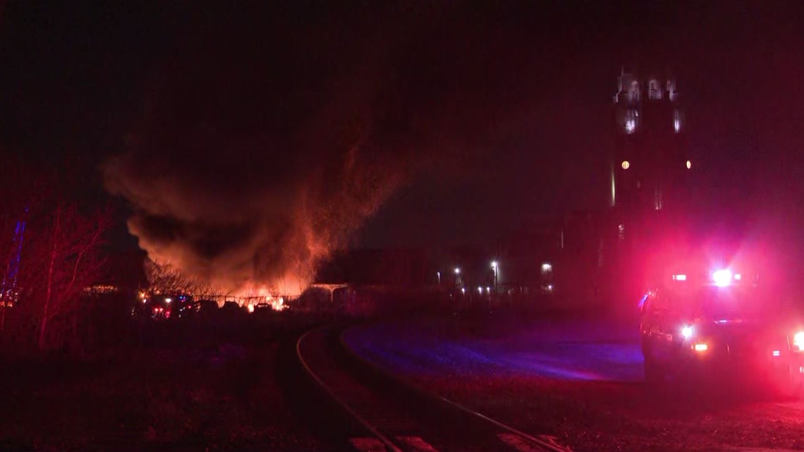 Central Terminal ablaze: Firefighters on scene.