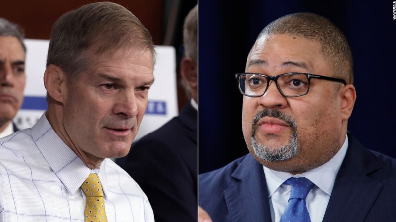 Manhattan DA sues GOP Rep. Jim Jordan over Trump case interference