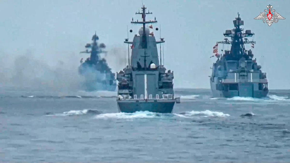 Ukraine's Sea Drones Sink Russian Warship near Crimea