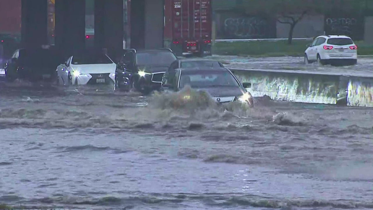 "Southern California Hit by Major Flooding as Storms Submerge Freeways and Cars"