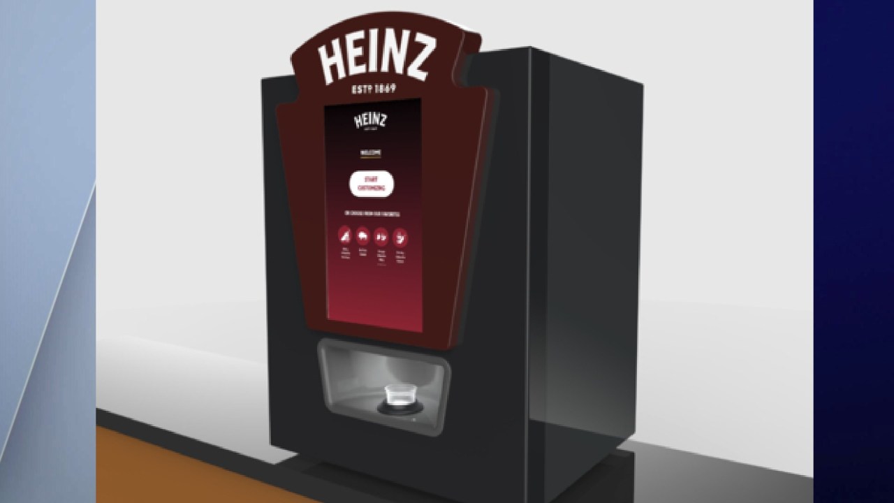 Kraft Heinz's dispenser offers 200+ condiment options.