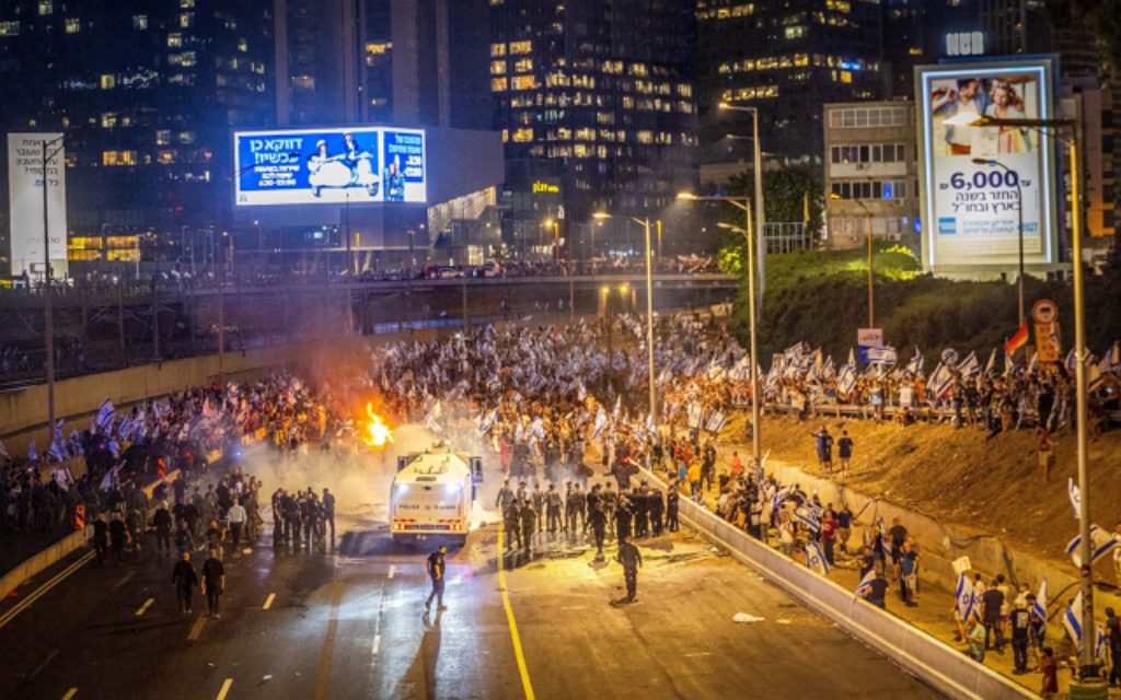Tel Aviv Protester Hit by Car Faces Public Order Charges