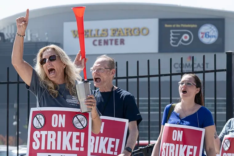 "Wells Fargo Center Aramark Strike Impacts Sixers Game"