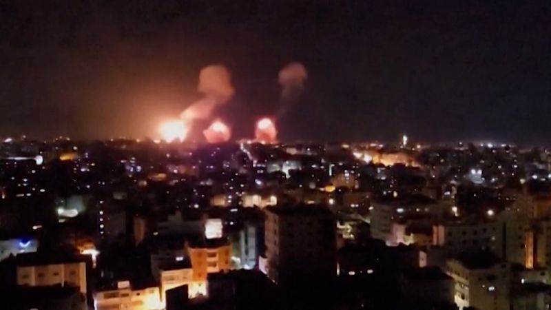 Israel Launches Strikes in Gaza and Lebanon in Response to Rocket Attacks.