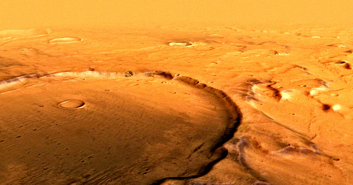 Featured image for "Scientists Attribute Two Billion Mars Craters to Single Asteroid Impact"