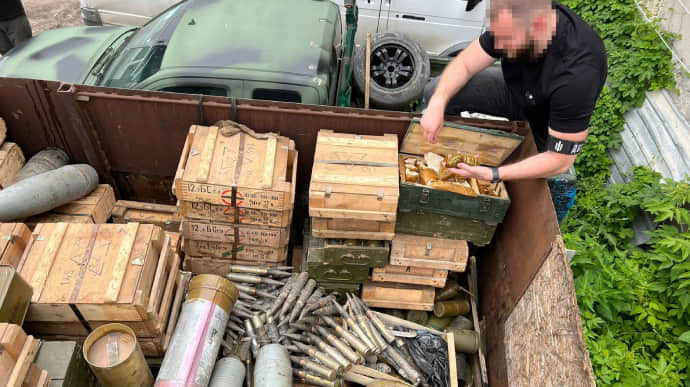 10 tonnes of Russian ammunition and anti-aircraft system found in Ukraine's Kharkiv Oblast