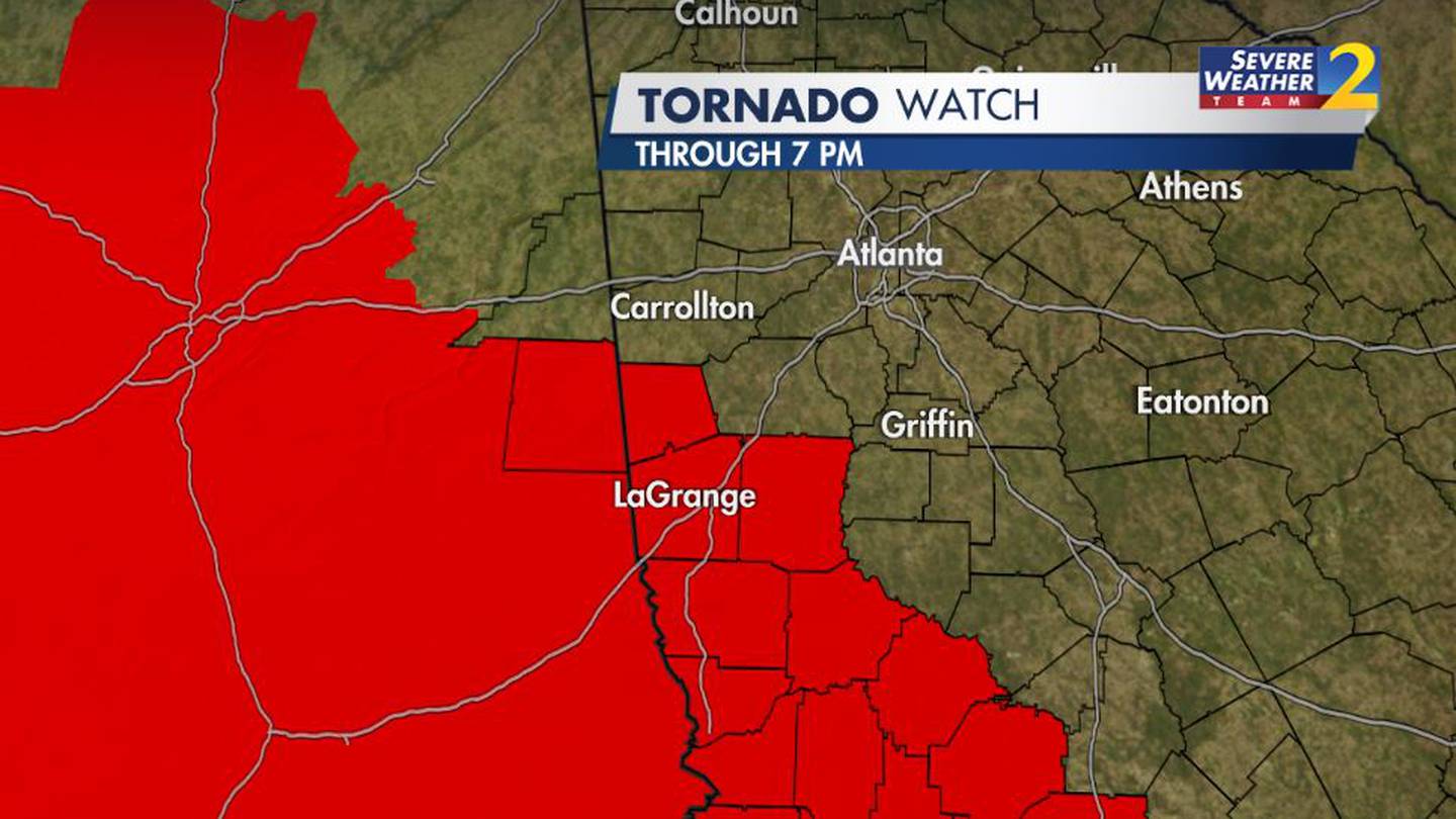 Severe thunderstorms and heavy rain expected in Georgia this week.