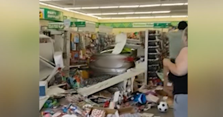 Featured image for Car Crashes into Milford Dollar Tree, Injuring Three