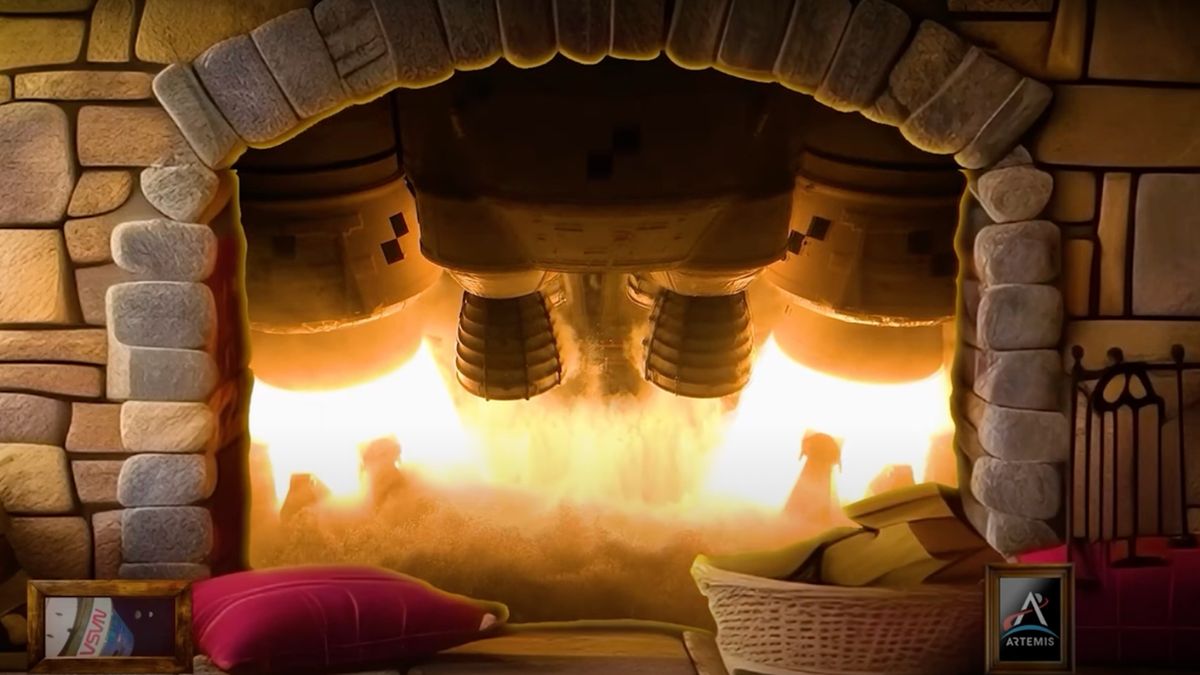 Featured image for Cozy Up to NASA's Rocket-Powered Holiday Fireplace Video