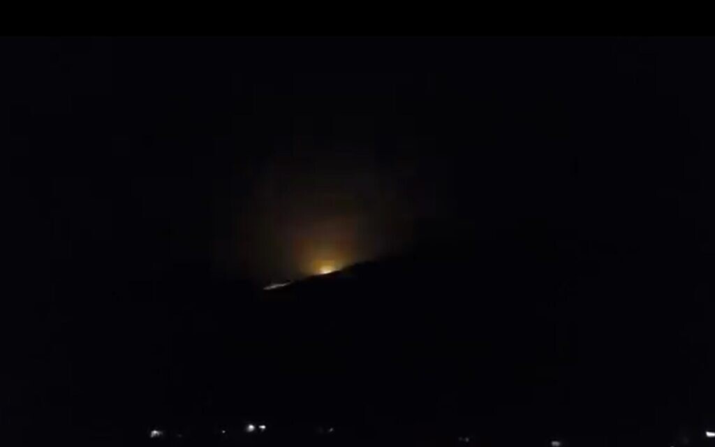 Israel shells Hezbollah in southern Syria, drops warning flyers.