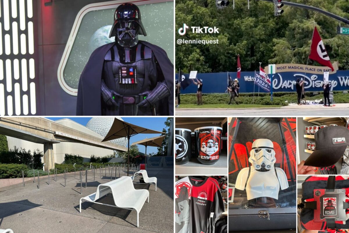 Featured image for Nazi Flags and DeSantis Posters at Walt Disney World Protest