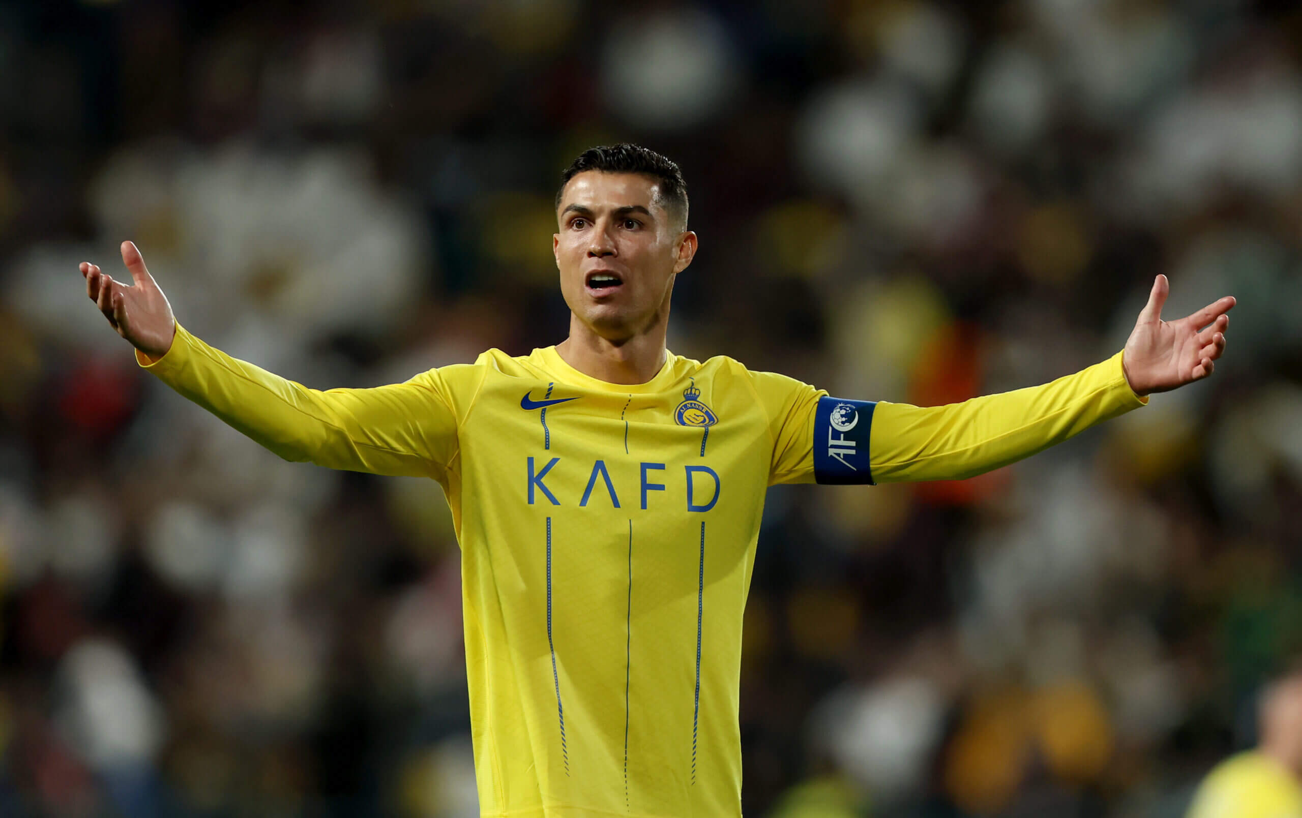 Featured image for Cristiano Ronaldo's Suspension for Obscene Gesture in Saudi League