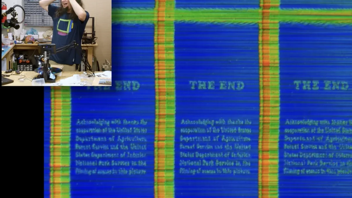 Microscopic Peek: How LaserDiscs Encode Video as Visible Data