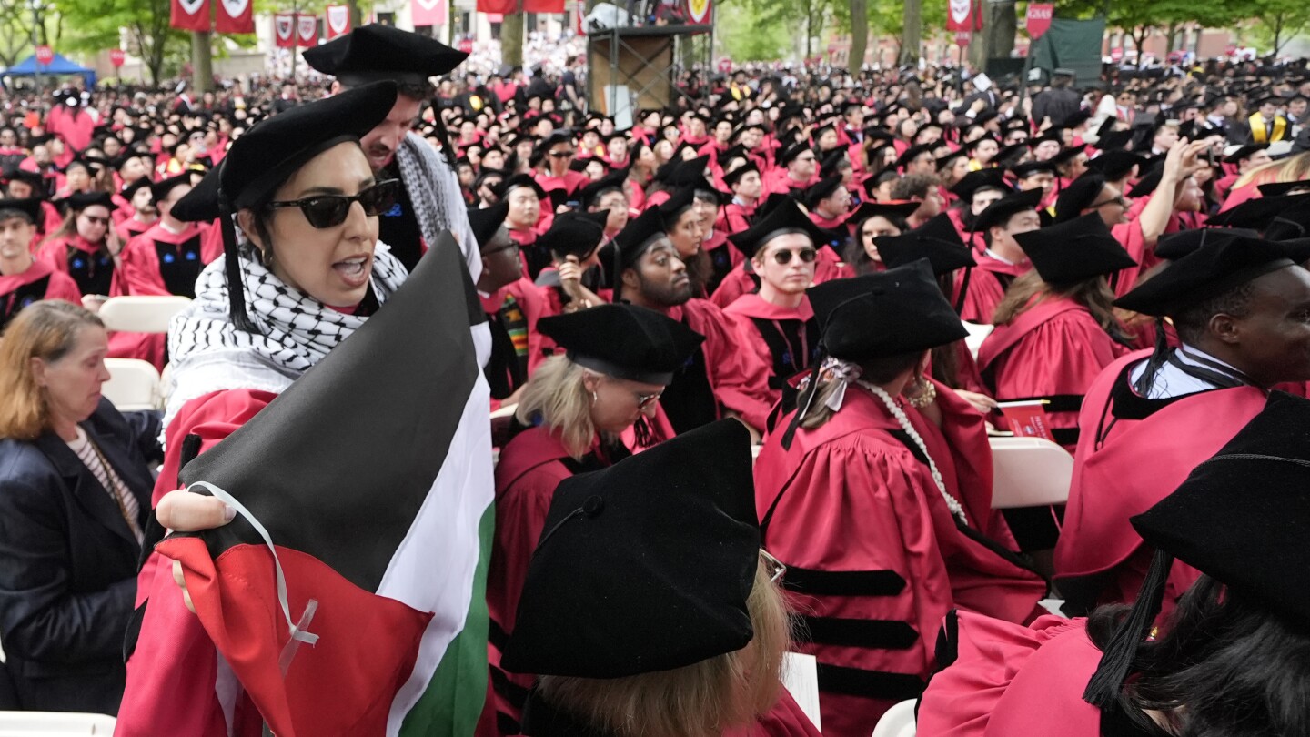 Featured image for Harvard Graduates Stage 'Free Palestine' Walkout at Commencement