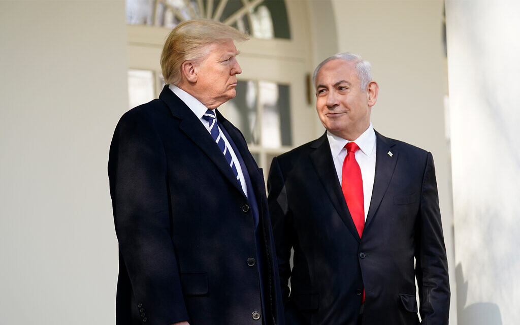 Trump Stands with Netanyahu Amid Criticism, Blames Hamas Attack on German Bread, Links Israel Attack to US Border, and Warns World about Hezbollah