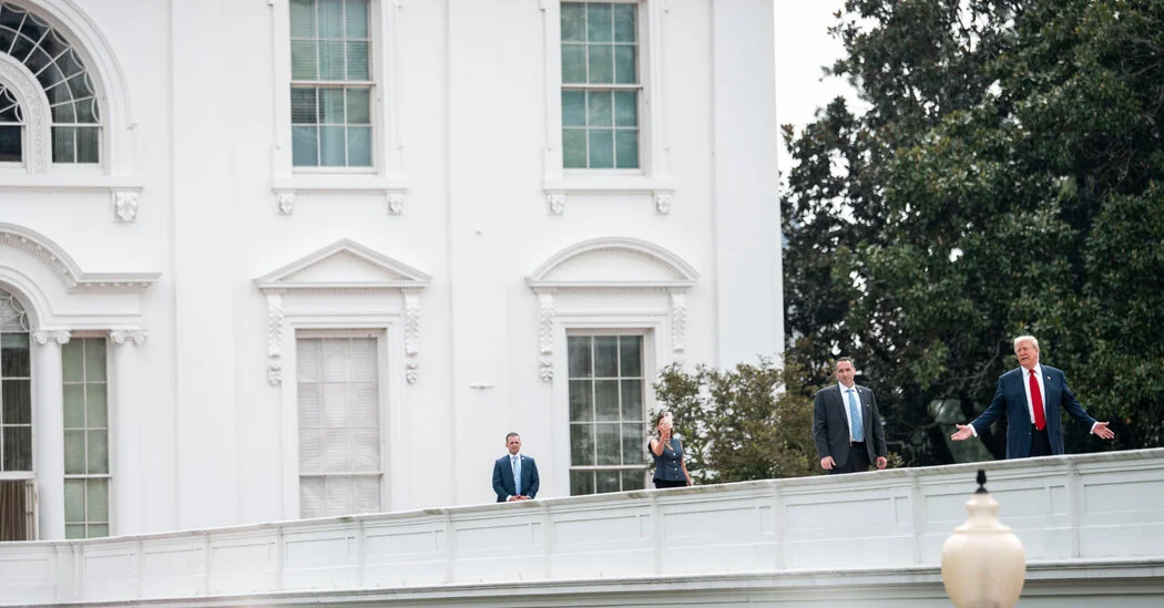 Trump Spotted on White House Roof During Renovation Talks