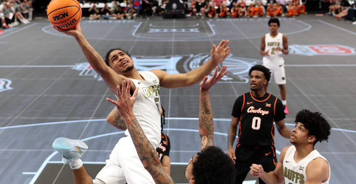 Big 12 finals revert to hardwood after LED court slips