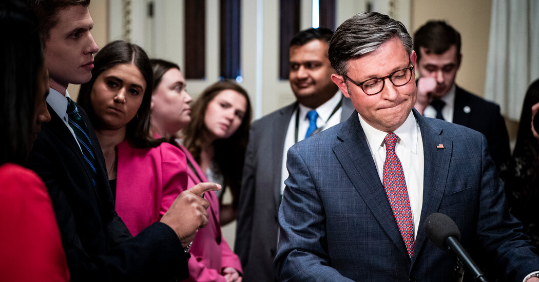 "Speaker Mike Johnson's Struggles Amid Republican Disarray"