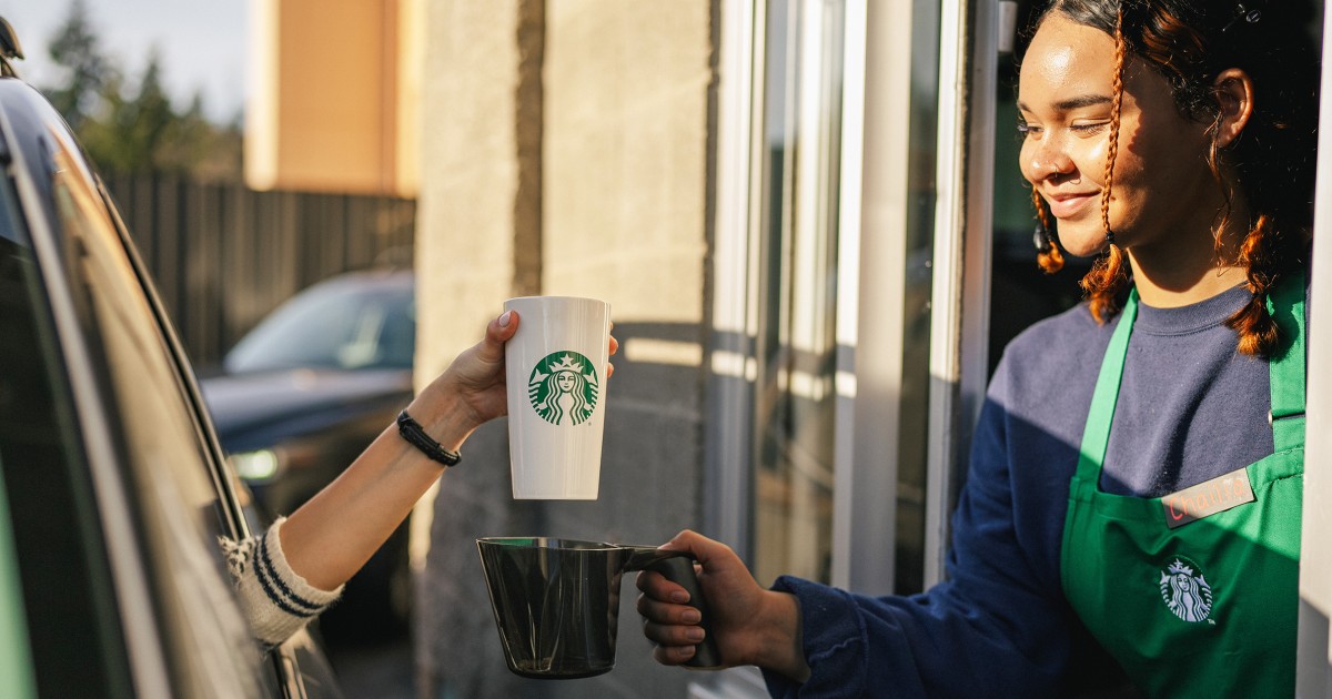 Featured image for "Starbucks Embraces Eco-Friendly Shift, Allowing Personal Reusable Cups for All Orders Amid Worker Concerns"