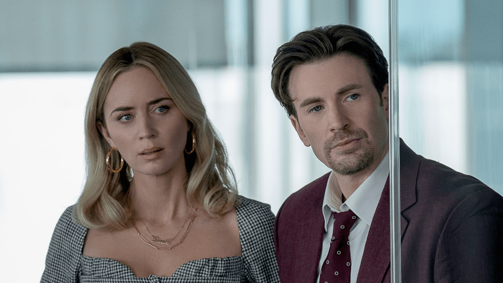 Featured image for "Emily Blunt and Chris Evans Unveil Criminal Pharmaceutical Scheme in 'Pain Hustlers' Trailer"