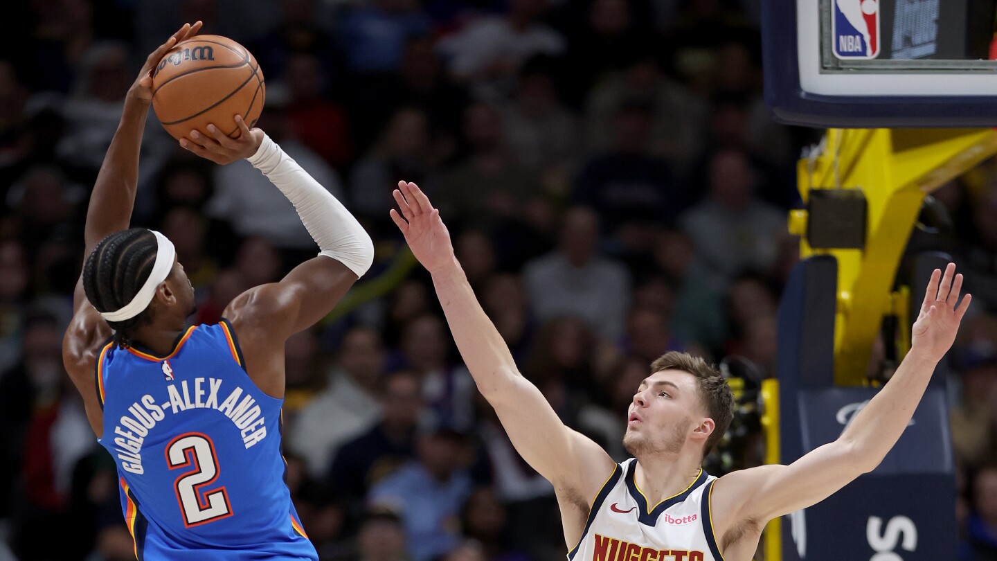 Featured image for "Shai Gilgeous-Alexander Leads Thunder to Dominant Victory Over Nuggets with 40-Point Showcase"