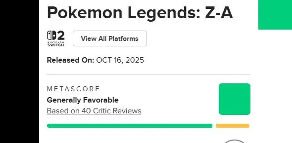 Featured image for Pokémon Legends: Z-A Scores and Leaks Unveiled