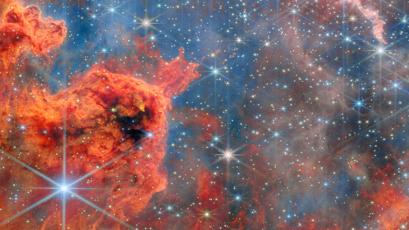 Featured image for Carina Nebula Illuminated by White-Blue Stars