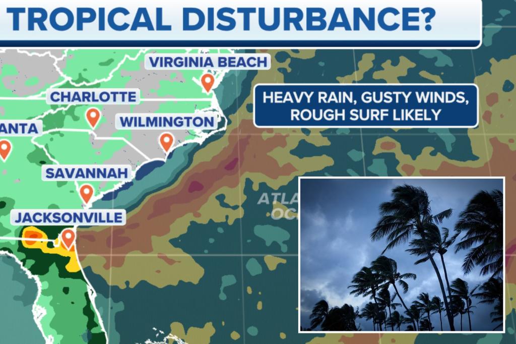 Featured image for Atlantic sees first tropical disturbance of the season ahead of Memorial Day weekend.