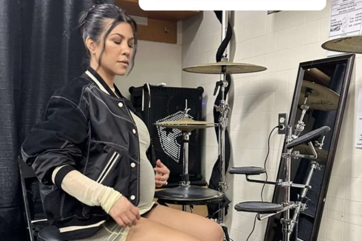 Kourtney Kardashian Flaunts Pregnancy Progress and Seeks Advice from Fans.