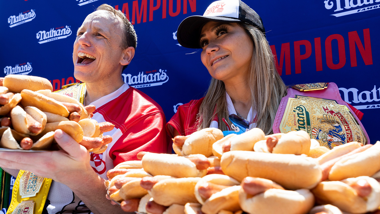 Featured image for "Nathan's Hot Dog Eating Contest: Lightning cancels men's event, Sudo reigns as women's champion"
