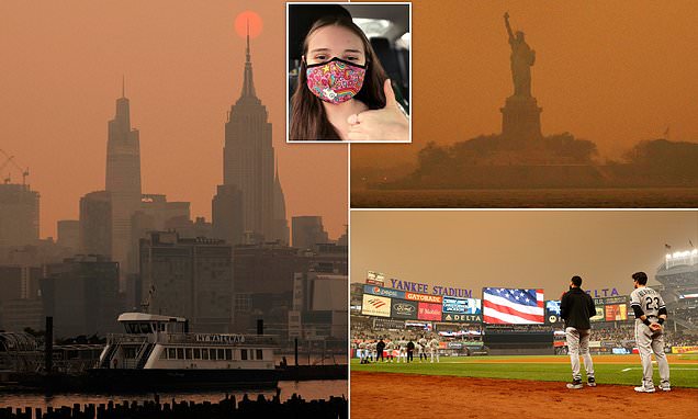Canadian Wildfires Cause Hazy and Unhealthy Air Across Northeastern US, Affecting Landmarks and Sporting Events.