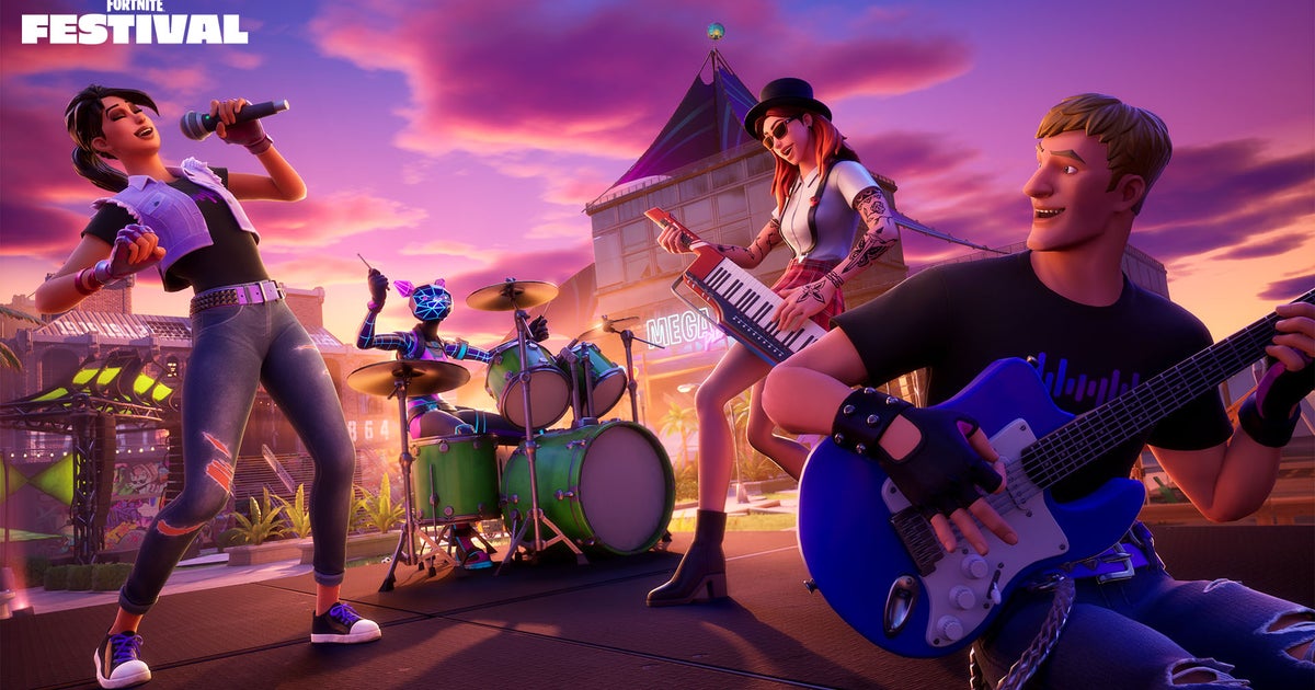 Featured image for "Harmonix's Fortnite Music Mode: Rock Band Developer Brings Instrument Controller Support to Festival"