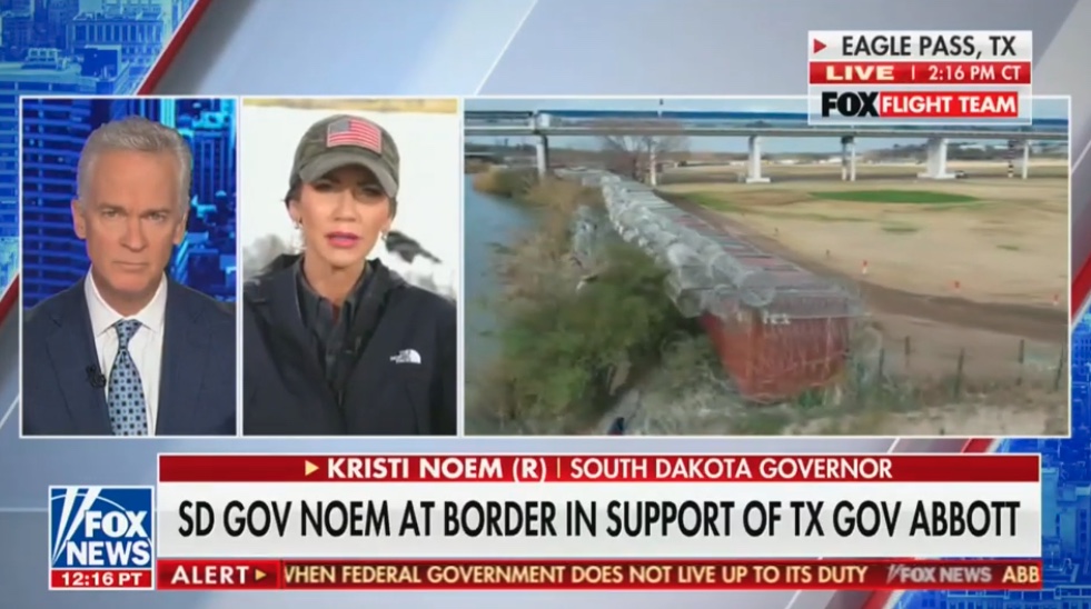 Featured image for "Gov. Kristi Noem's Border Visit and Razor Wire Offer Amid Constitution Controversy"