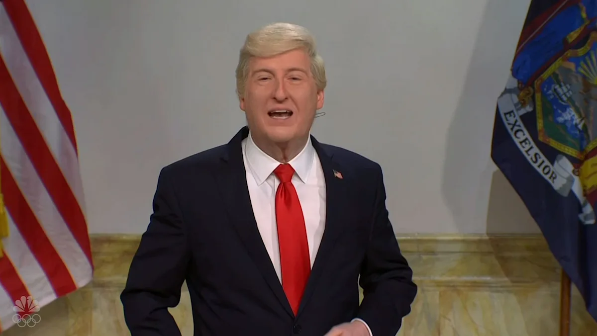 Featured image for "SNL Cold Open: Trump's Courthouse Campaign and Legal Woes Mocked"