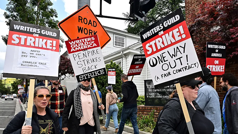 Featured image for WGA Strike Negotiations Show Mixed Results, Hope for Scripted Series Narrowing