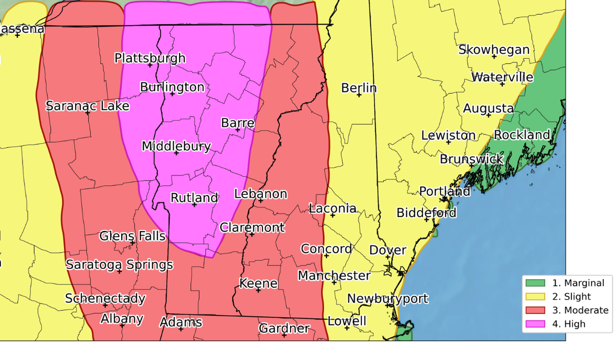 Impending Flash Floods Threaten Northeastern States