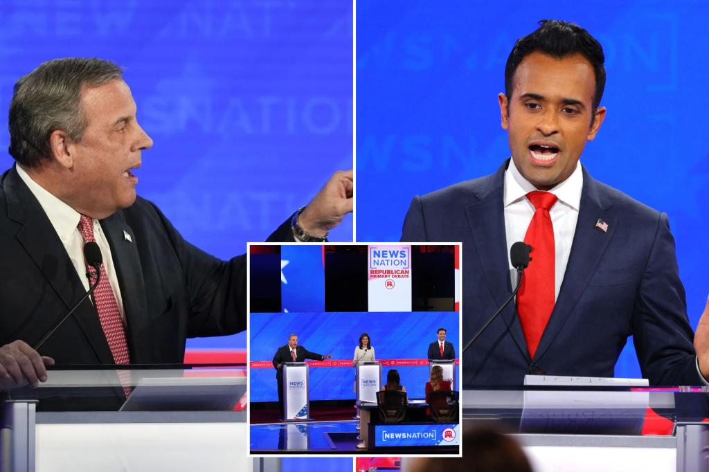 "Christie defends Haley, blasts Ramaswamy in fiery Republican debate"