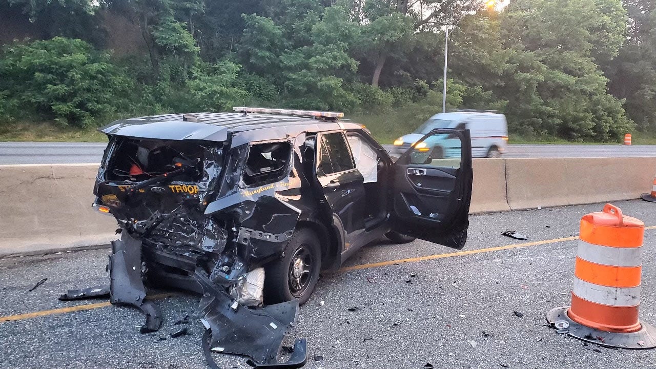Featured image for Maryland State Trooper Injured in Work Zone Crash, Pursuing Impaired and Wrong-Way Drivers on I-495 and U.S. 131