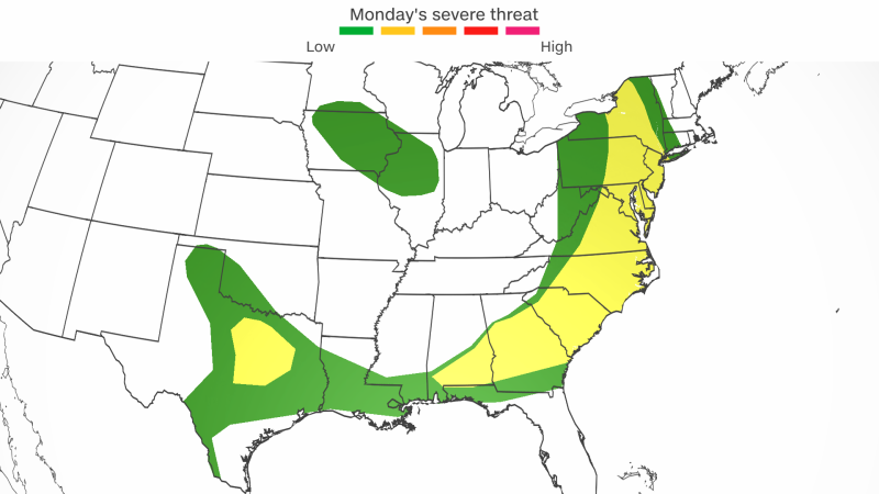 Memorial Day Brings Rain to East Coast, Heat to South