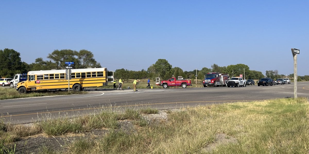 Multiple Injuries in Car and School Bus Collision on K-254 near Towanda