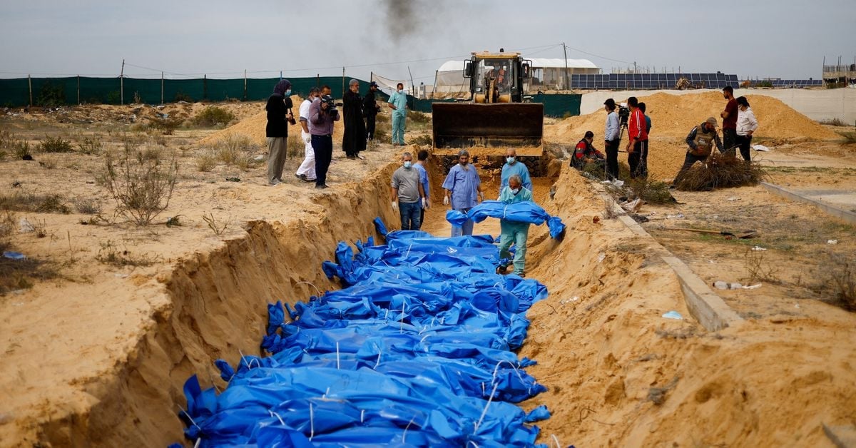 Featured image for "Mass Grave in Gaza: Palestinians Buried Amidst Ongoing Conflict"