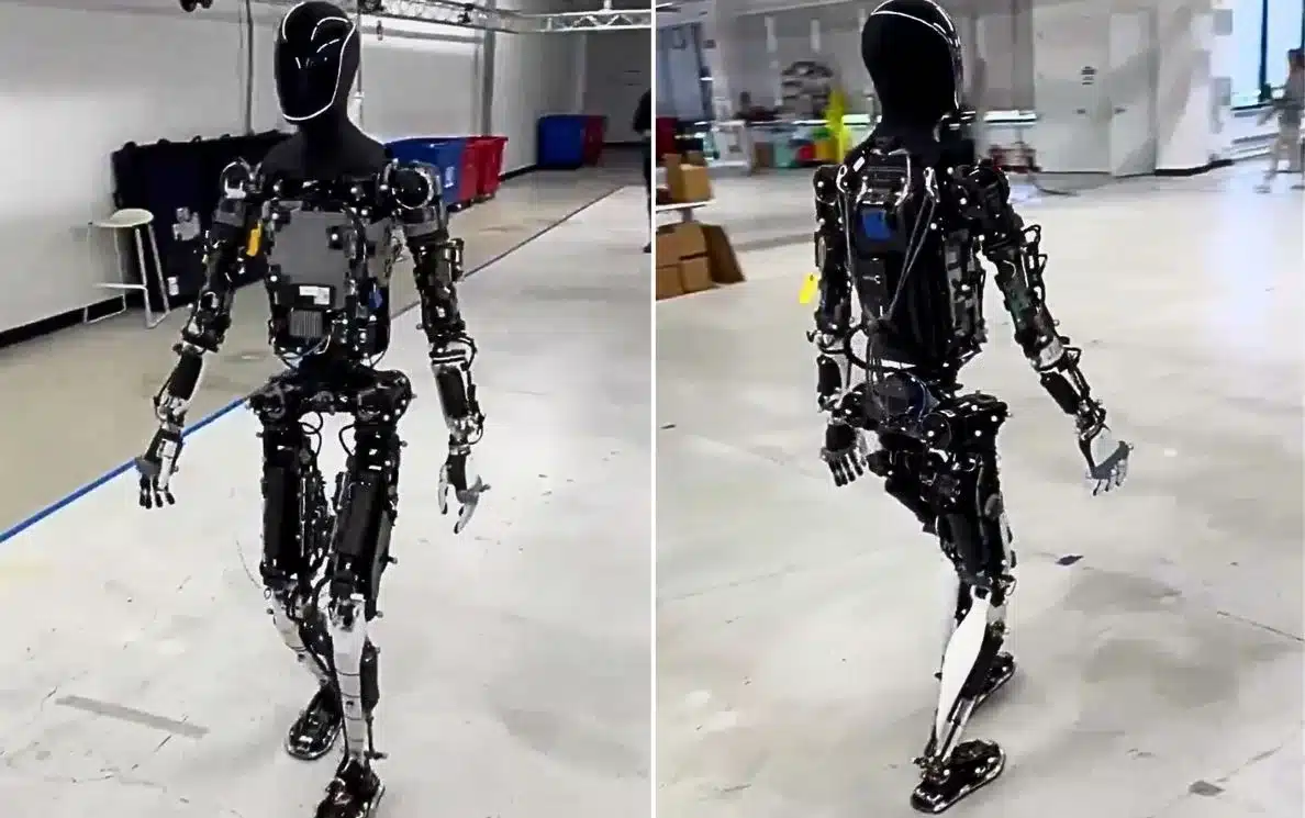 "Elon Musk Unveils Tesla's Optimus Robot Walking in New Video"