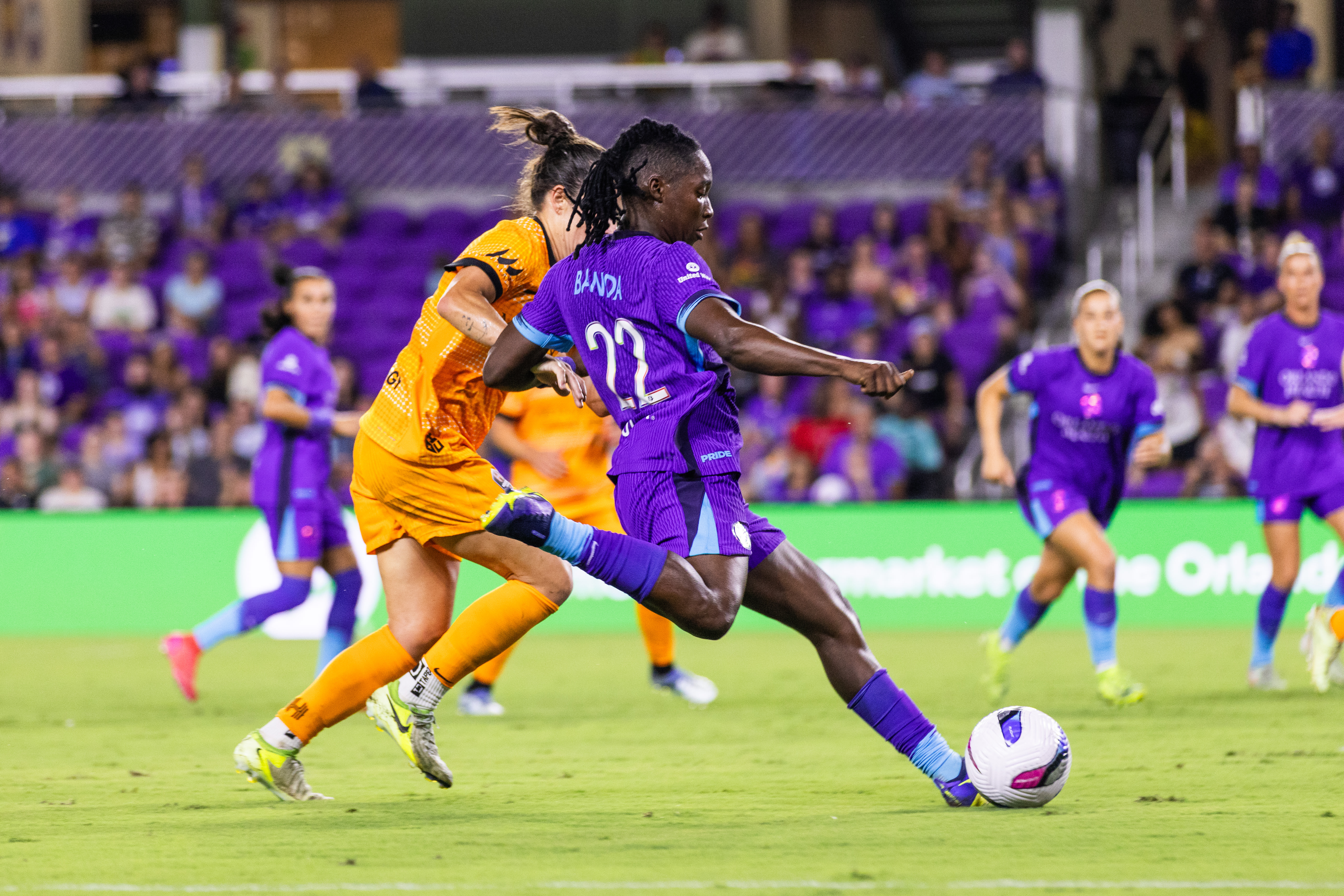 Featured image for Orlando Pride's Barbra Banda Out for Season with Hip Injury