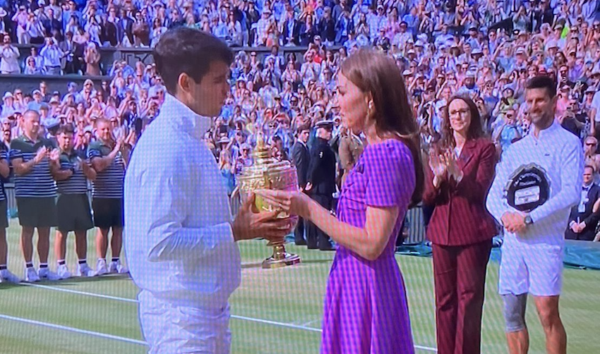 Kate Middleton Shines at Wimbledon Men's Final with Celebrities and Royal Family